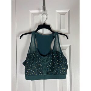 Zyia Womens Cheeta Print Teal Sports Bra Size XXL